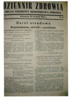 okólnik Ministerstwa Zdrowia z 15 sierpnia 1945 roku "w sprawie bezpłatnego leczenia osiedleńców i repatriantów"
