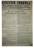 016 okólnik Ministerstwa Zdrowia z 15 sierpnia 1945 roku "w sprawie bezpłatnego leczenia osiedleńców i repatriantów"