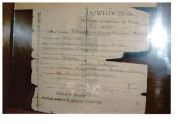 018 zaświadczenie o prawie do ewakuacji do Polski wydane 15 maja 1945 roku dla Anny Pietraszkiewicz (?)
